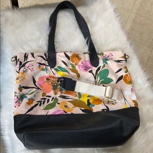 A New Day Women's Tote Bag - Green/tan Floral